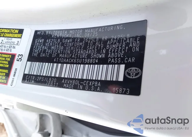 4T1DAACK6SU198804: 44174385