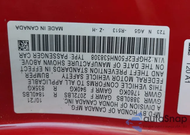 2HGFE2F50NH538308: 44174394