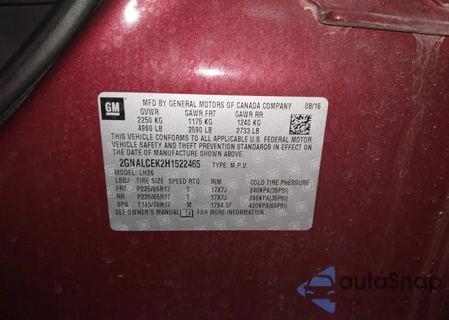 2GNALCEK2H1522465: 44175516