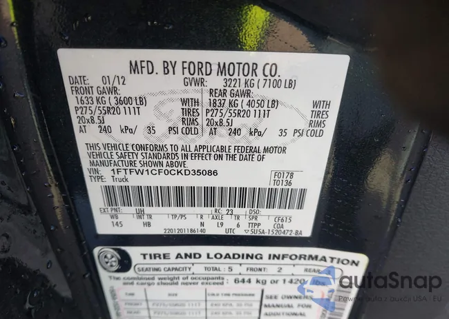 1FTFW1CF0CKD35086: 44175522