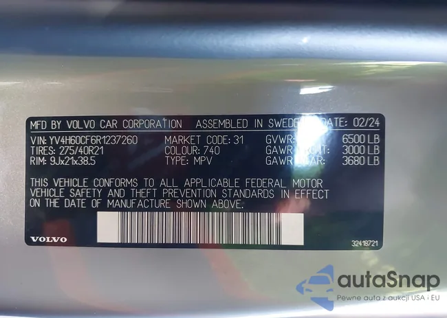 YV4H60CF6R1237260: 44175547