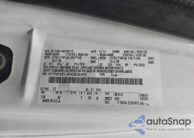 1FTNE2EL4CDA36955: 44175574