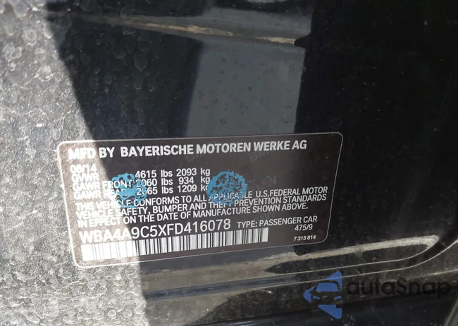 WBA4A9C5XFD416078: 44175578