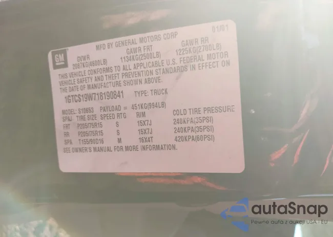 1GTCS19W718190841: 44175630