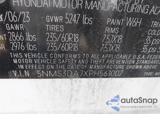 5NMS3DAJXPH561007: 44175937