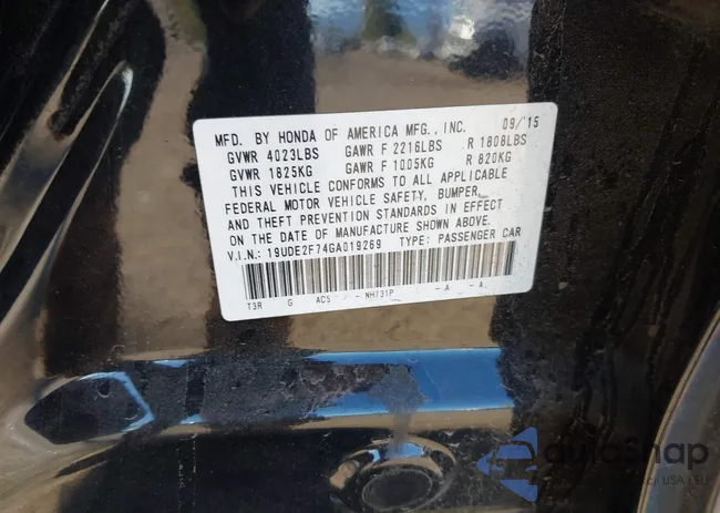 19UDE2F74GA019269: 44175986