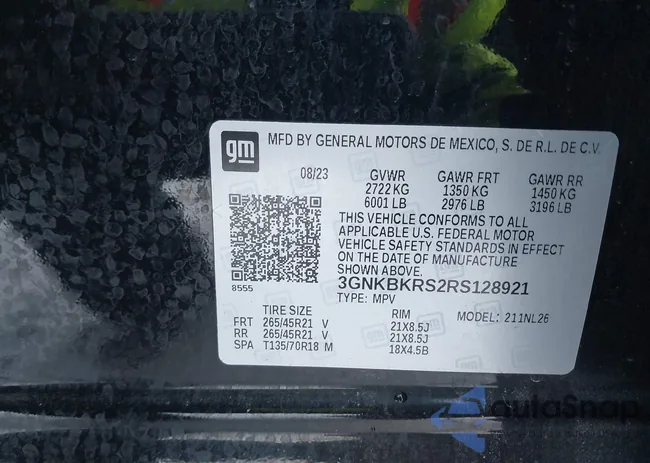 3GNKBKRS2RS128921: 44175990