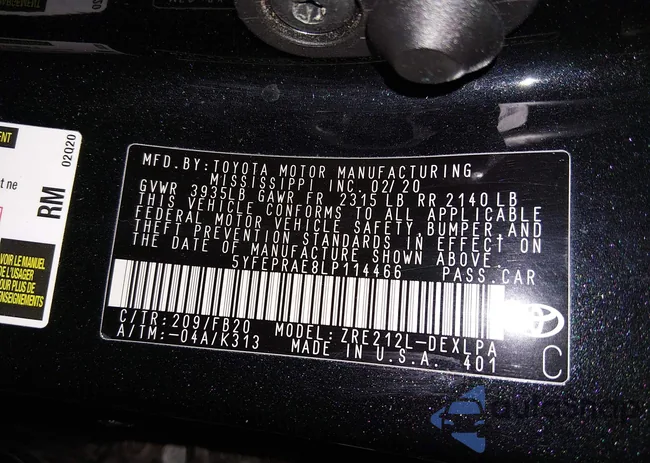 5YFEPRAE8LP114466: 44175996