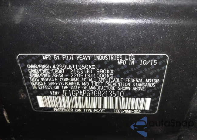 JF1GPAP67G8213510: 44176033