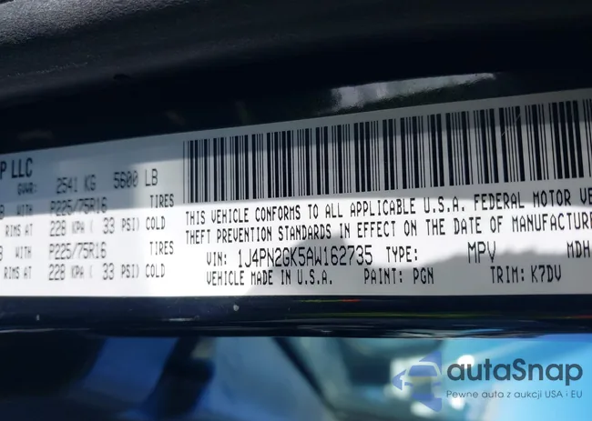 1J4PN2GK5AW162735: 44175063