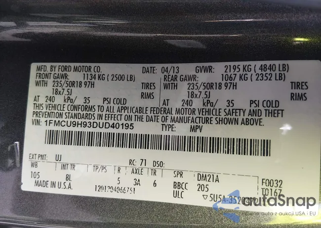 1FMCU9H93DUD40195: 44175070