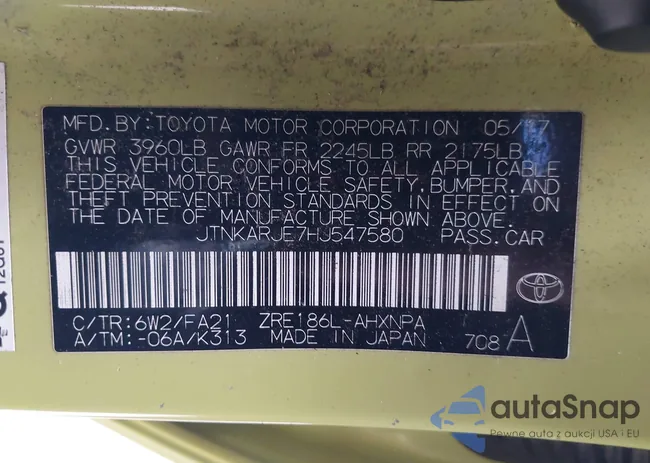 JTNKARJE7HJ547580: 44175132