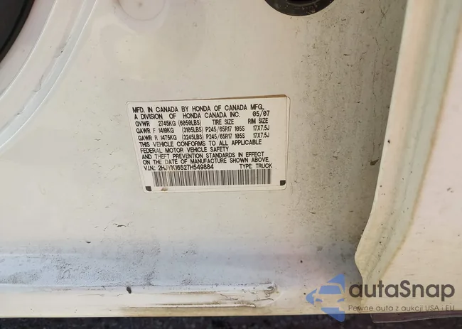 2HJYK16527H549884: 44175165