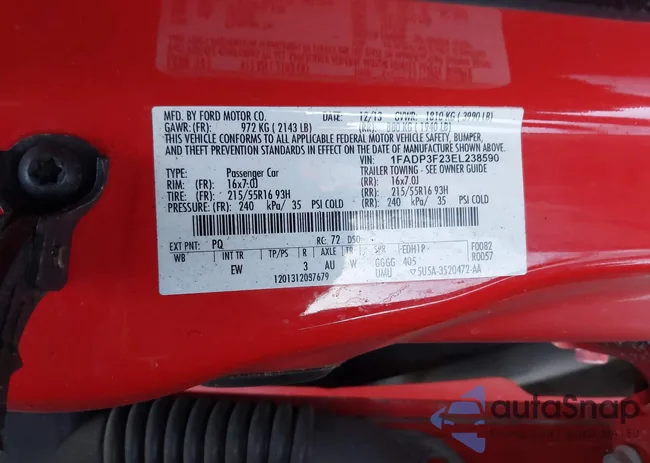 1FADP3F23EL238590: 44175178