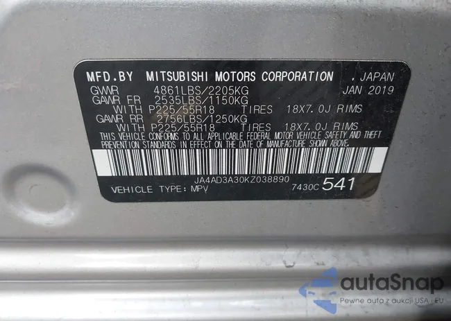 JA4AD3A30KZ038890: 44175186