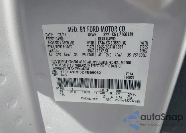 1FTFX1CF3DFB96062: 44175284