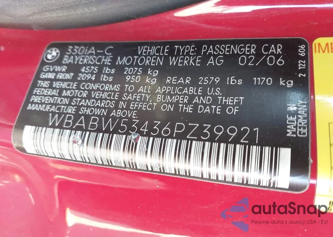 WBABW53436PZ39921: 44175429