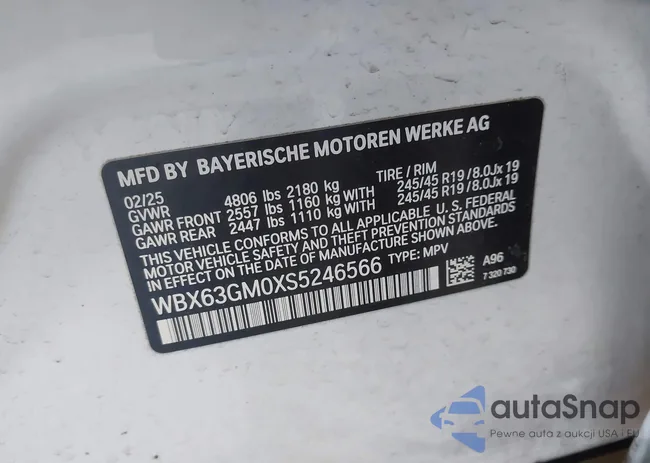 WBX63GM0XS5246566: 44176458