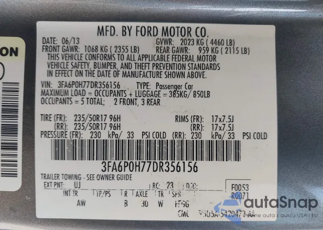 3FA6P0H77DR356156: 44176459