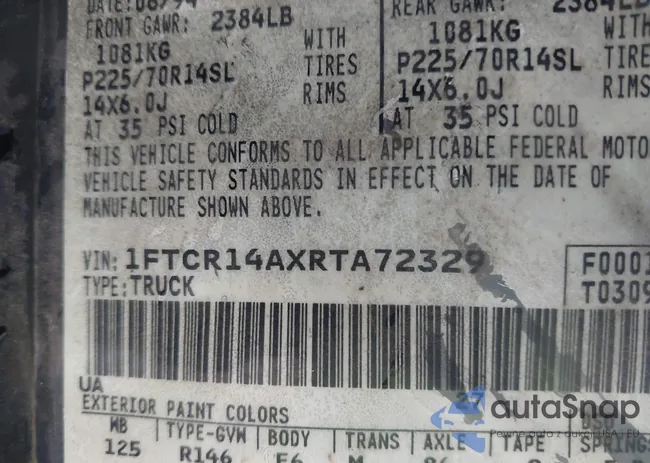 1FTCR14AXRTA72329: 44176582