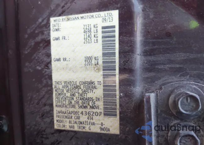 1N4AA5AP0EC436207: 44176658