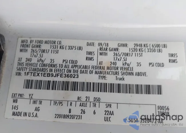 1FTEX1EB9JFE36023: 44176663