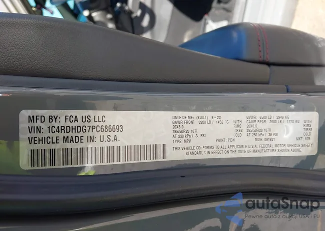 1C4RDHDG7PC686693: 44176726