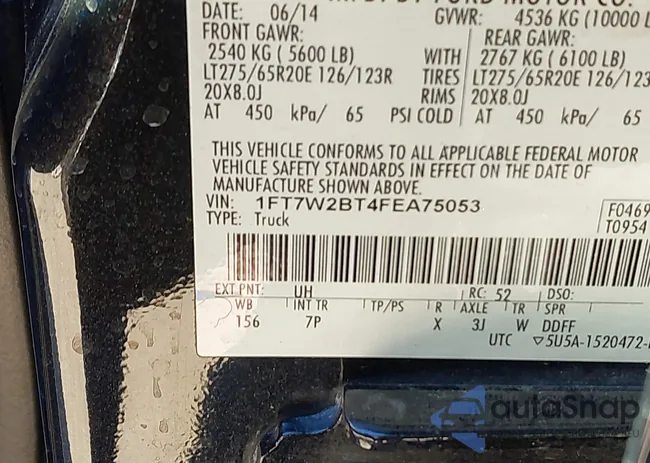 1FT7W2BT4FEA75053: 44176843