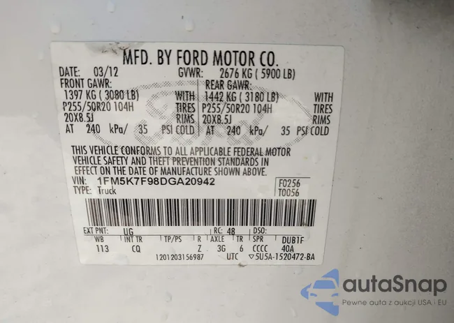 1FM5K7F98DGA20942: 44176863