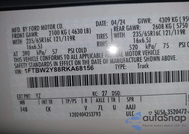 1FTBW2Y88RKA68156: 44176962