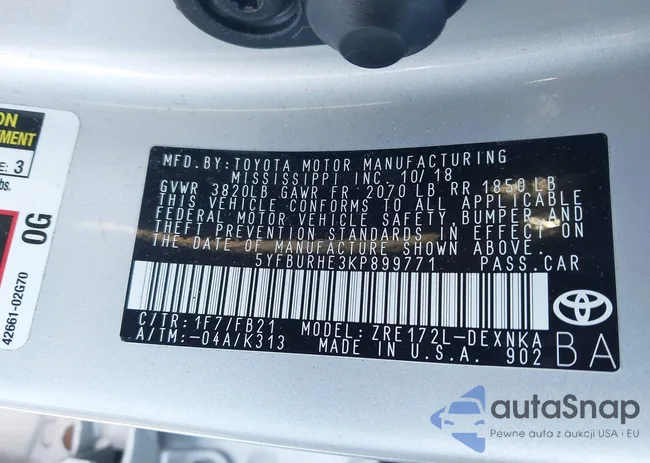 5YFBURHE3KP899771: 44177007