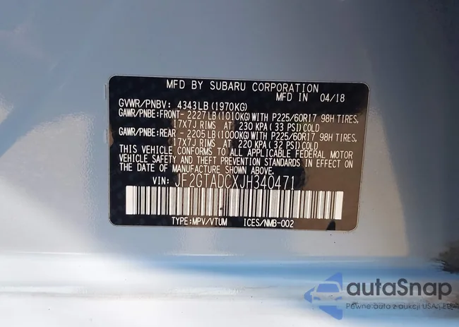 JF2GTADCXJH340471: 44176258