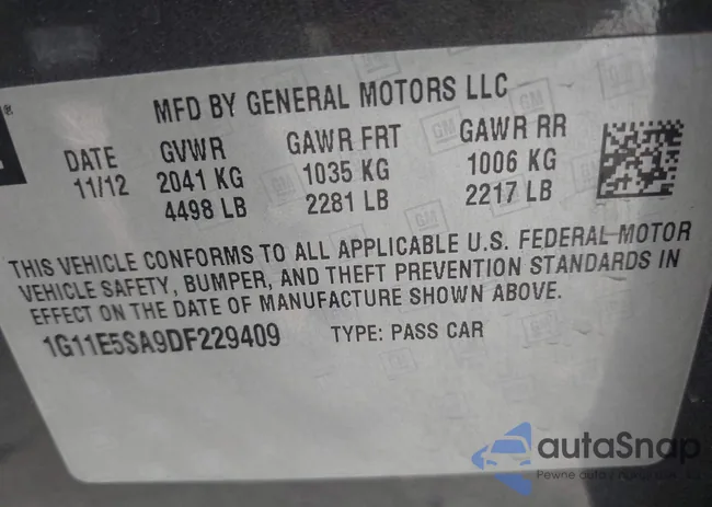 1G11E5SA9DF229409: 44176436