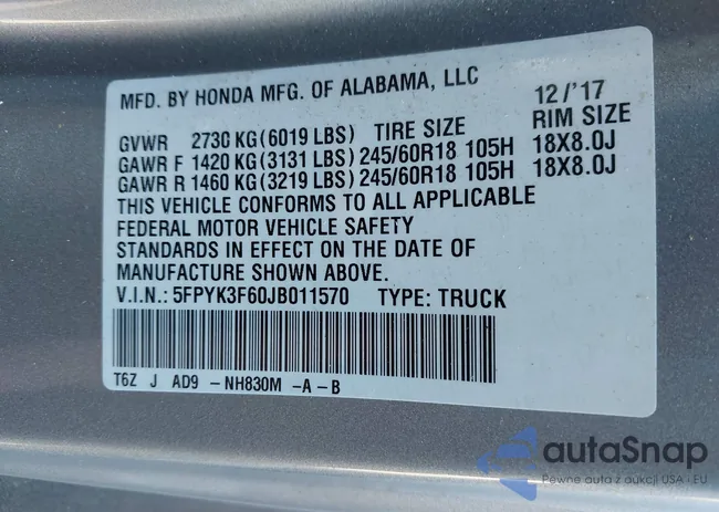 5FPYK3F60JB011570: 44177435