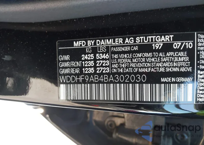 WDDHF9AB4BA302030: 44177478