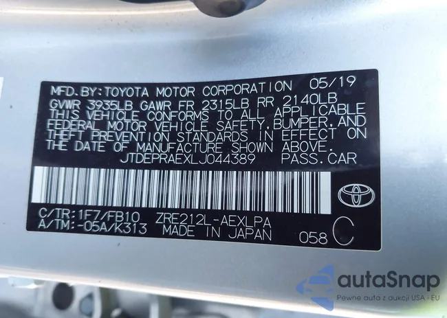 JTDEPRAEXLJ044389: 44177581