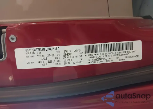 2D4RN5D17AR237622: 44177609