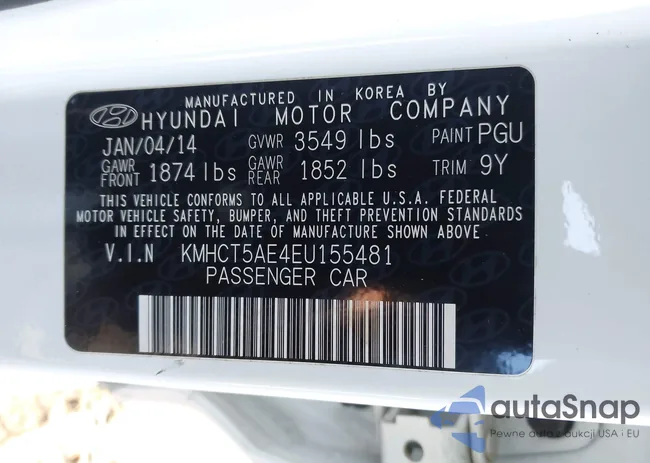 KMHCT5AE4EU155481: 44177682