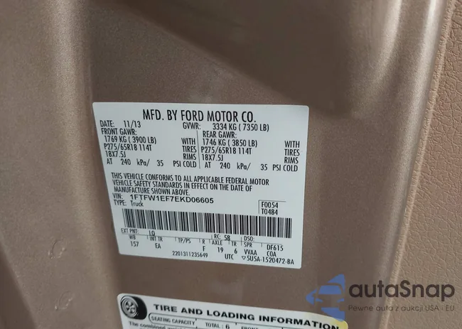 1FTFW1EF7EKD06605: 44177726