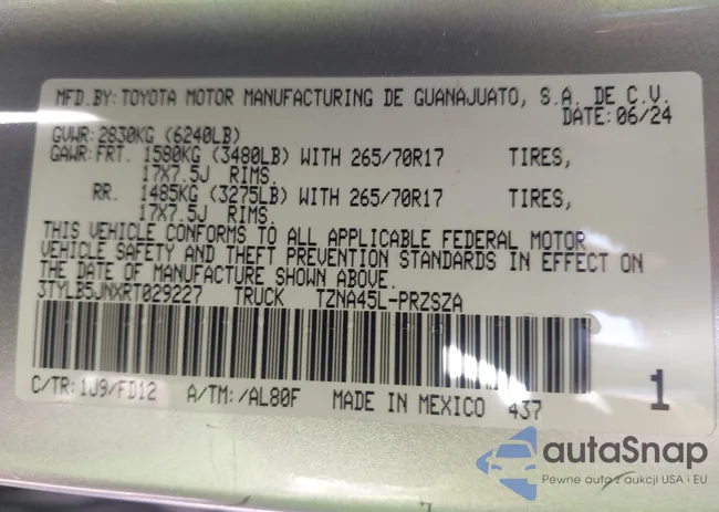 3TYLB5JNXRT029227: 44177865