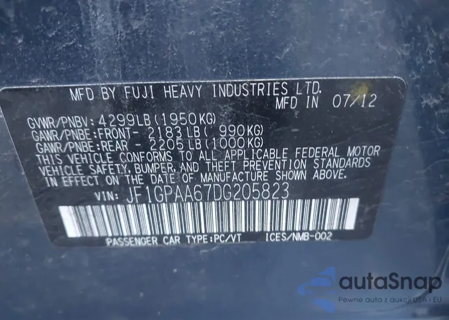 JF1GPAA67DG205823: 44177988