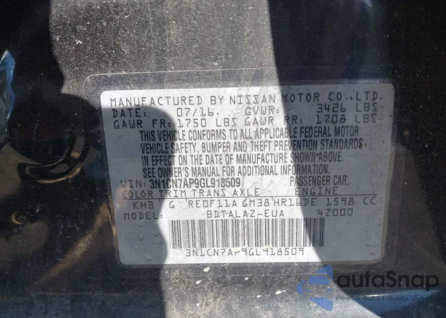 3N1CN7AP9GL918509: 44177017