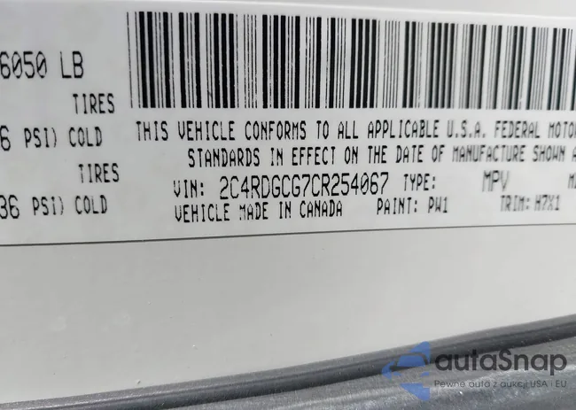 2C4RDGCG7CR254067: 44177062