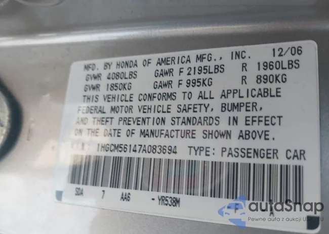 1HGCM56147A083694: 44177099