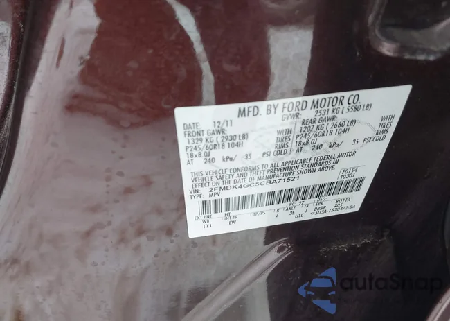 2FMDK4GC5CBA71521: 44177129