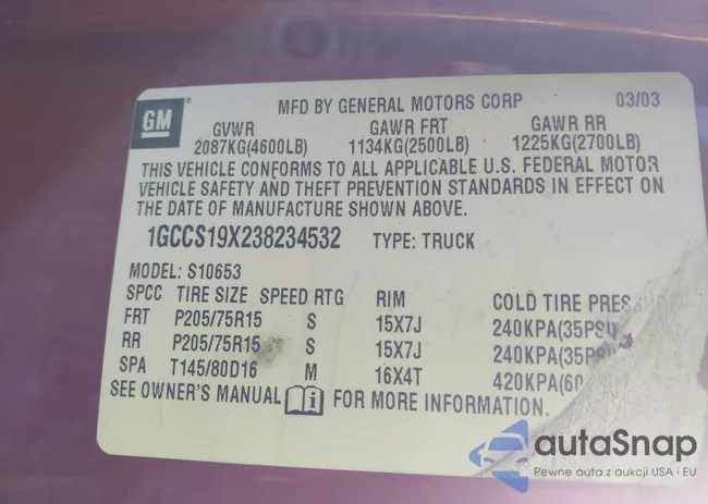 1GCCS19X238234532: 44177340