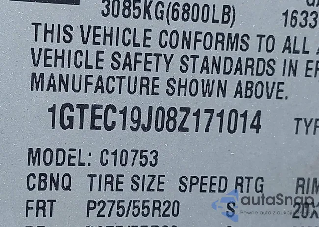 1GTEC19J08Z171014: 44178423