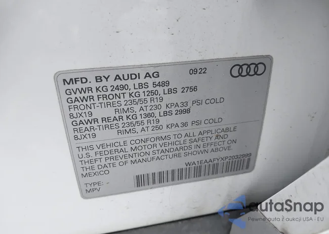 WA1EAAFYXP2032999: 44178424