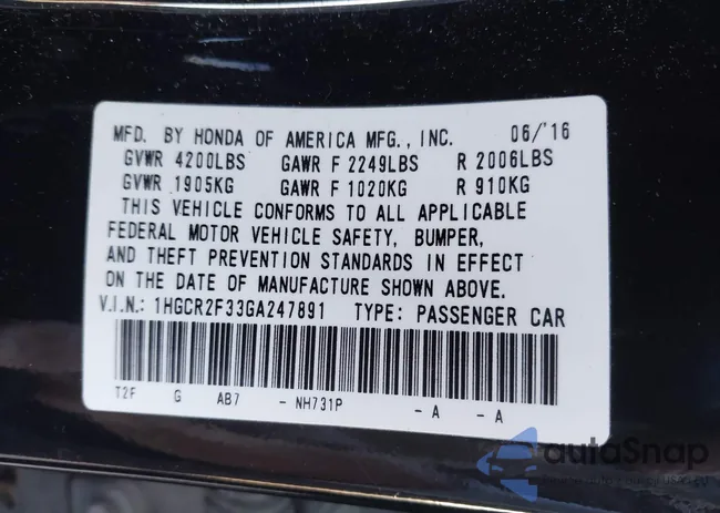 1HGCR2F33GA247891: 44178547