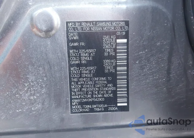 KNMAT2MV0KP542903: 44178566